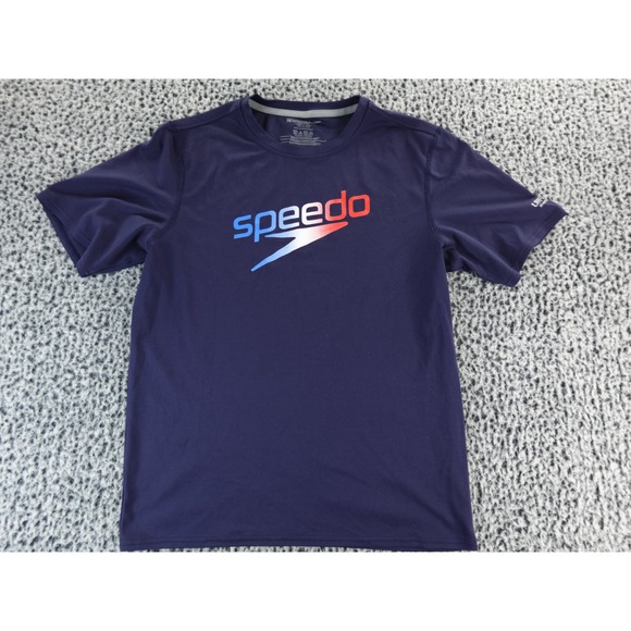 Speedo Other - Speedo Men's Navy Blue‎ Short Sleeve T Shirt SPF 50+ M